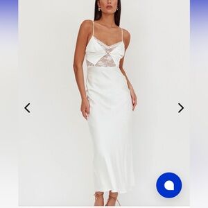 Selfie Leslie White Lace Maxi Dress